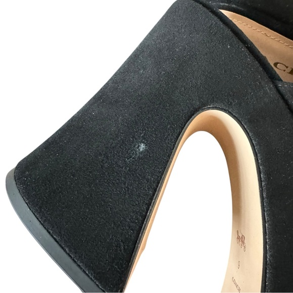New! Coach Bobi Platform Suede Platform Sandals - Picture 2 of 7